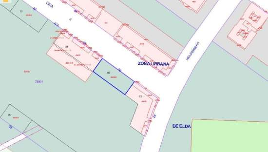Urbano Solar en venta  en Calle Lieja Elda Alicante