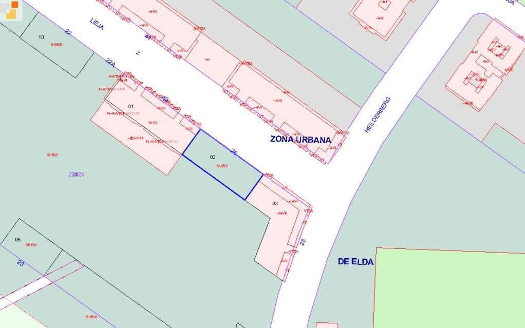 Urbano Solar en venta  en Calle Lieja Elda Alicante