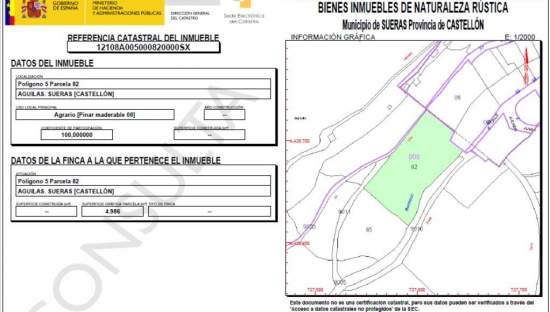 Suelo Rstico No Urbanizable en venta en Partida Aguilas Sueras Castelln