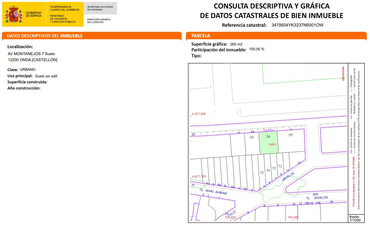 Terreno Urbano en venta en Onda, Castellón