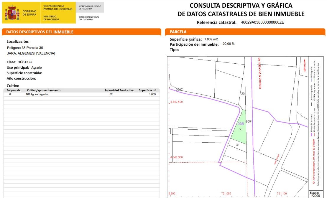 Terreno en venta en Algemesí, Valencia