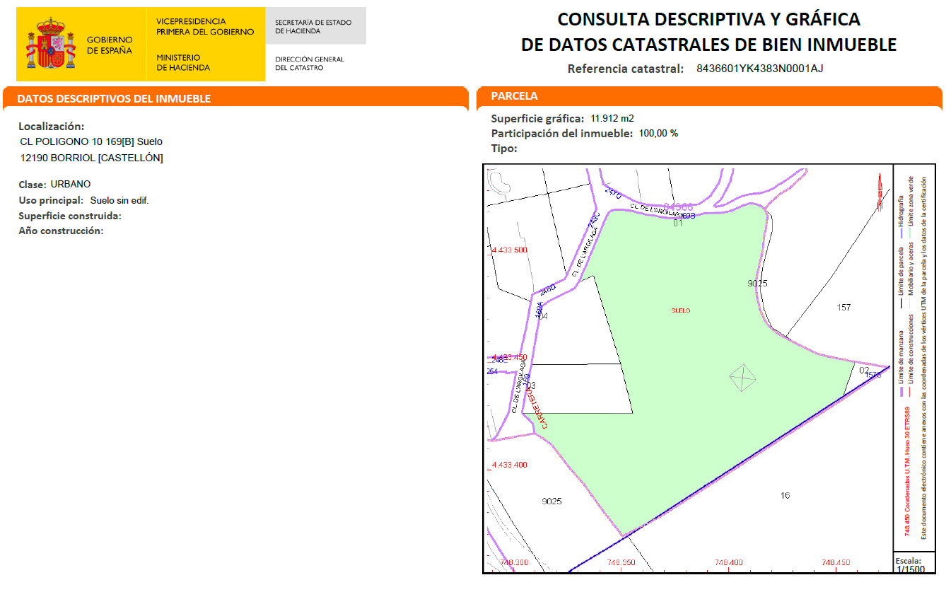 Terreno Urbano en venta en Borriol, Castellón