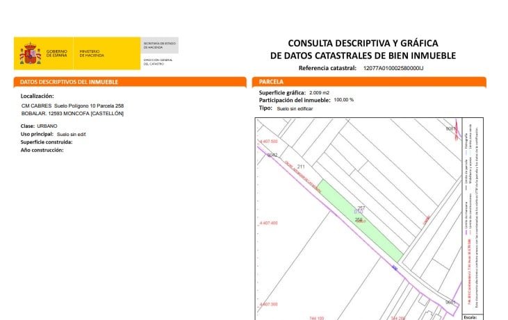 Urbanizable Programado en venta en Camino Partida Bovalar Moncofa Castelln