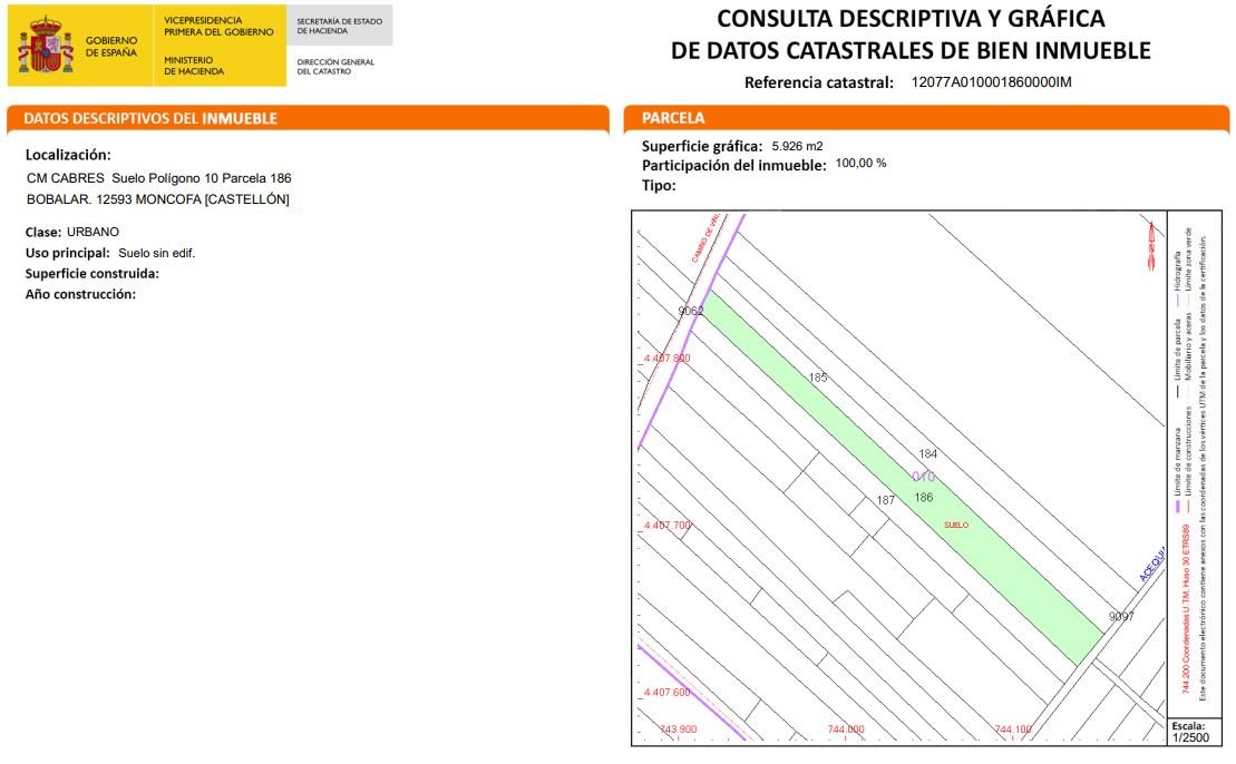 Urbanizable Programado en venta en Camino Partida Bovalar Moncofa Castelln