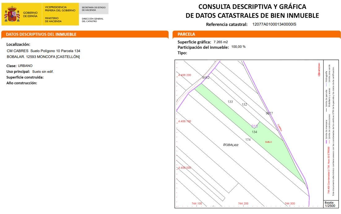 Urbanizable Programado en venta en Camino Partida Bovalar Moncofa Castelln