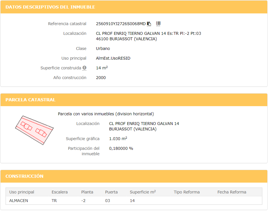 Garaje en venta en Burjasot, Valencia