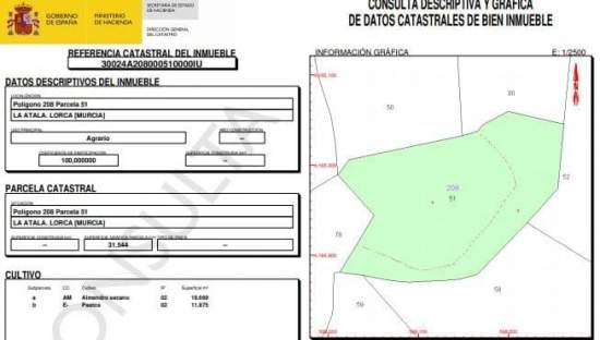 No Urbanizable Rstico en venta  en Polgono 208 Lorca Murcia
