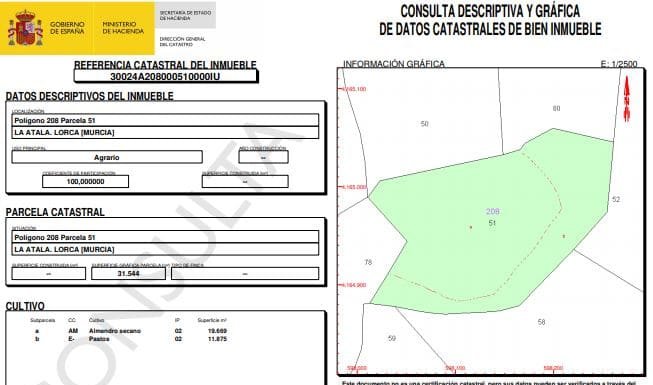 No Urbanizable Rstico en venta  en Polgono 208 Lorca Murcia