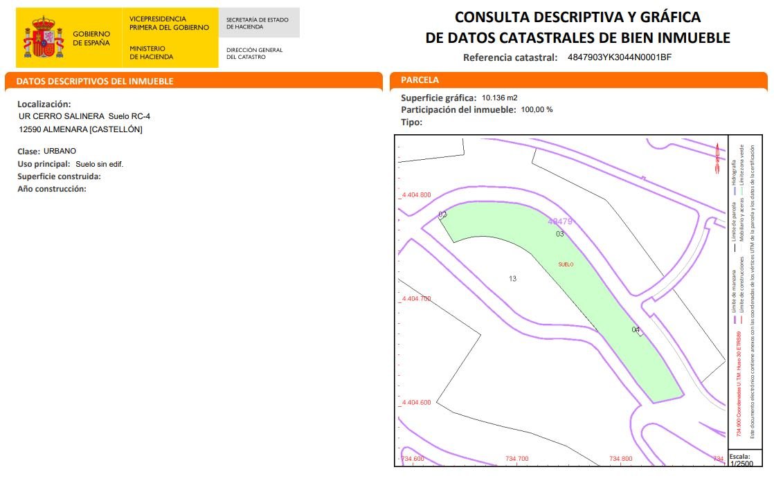 Terreno Urbano en venta en Almenara, Castellón