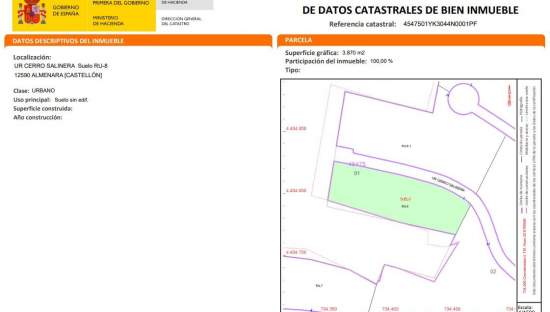 Terreno Urbano en venta en Almenara, Castellón