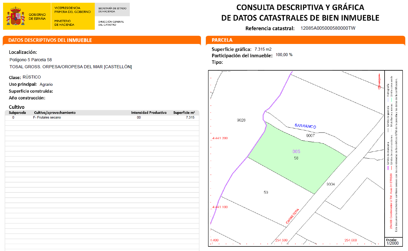 Terreno Rústico en venta en Oropesa Del Mar, Castellón
