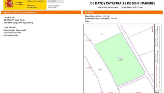 Urbanizable Programado en venta en Calle Juan Aguilar Amat Murcia Murcia