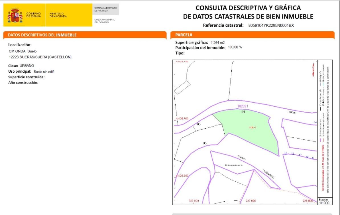 Suelo Rstico No Urbanizable en venta en Partida Aguilas Sueras Castelln