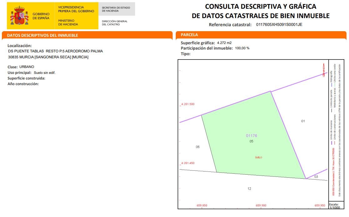 Urbanizable Programado en venta en Partida El Palmar Murcia Murcia