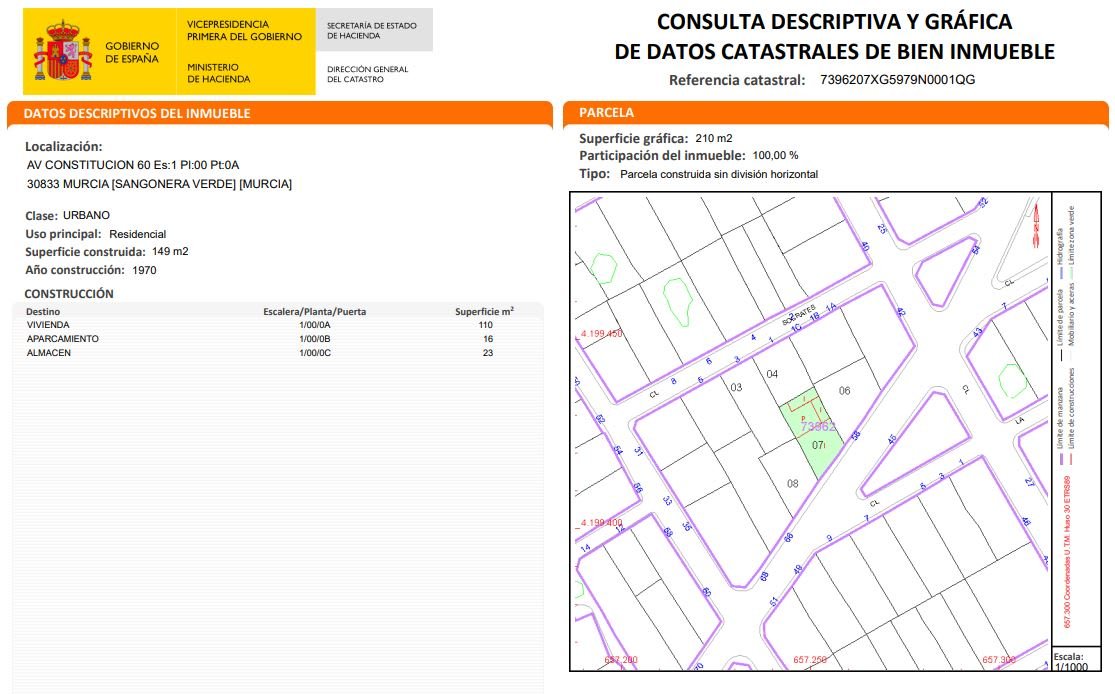 Solar en venta en Avenida Constitucion Murcia Murcia