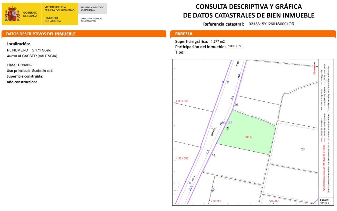 Urbanizable Programado en venta en Calle Albal Alcsser Valencia