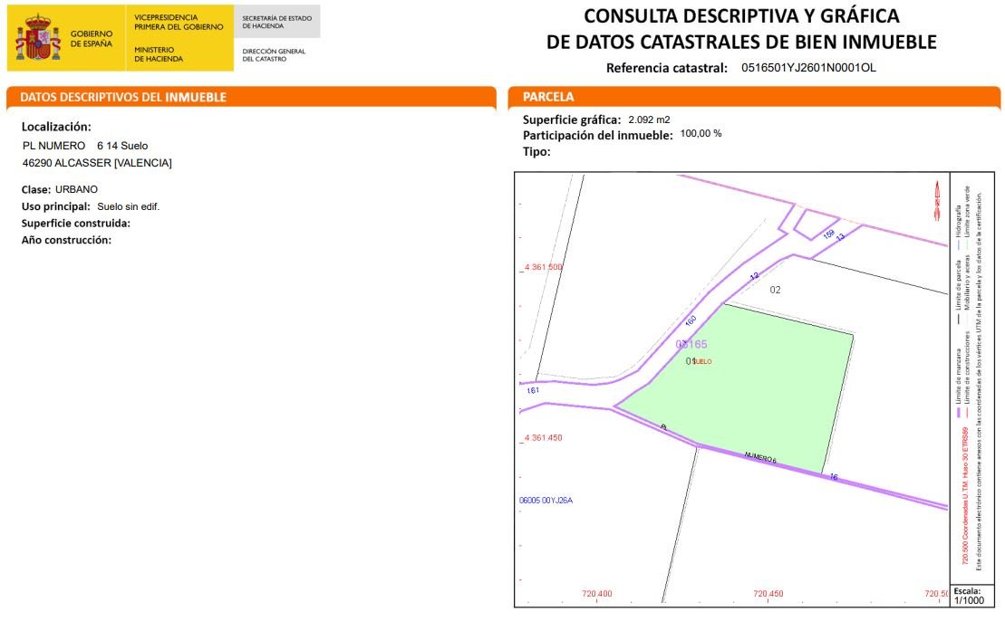 Urbanizable Programado en venta en Calle Albal Alcsser Valencia