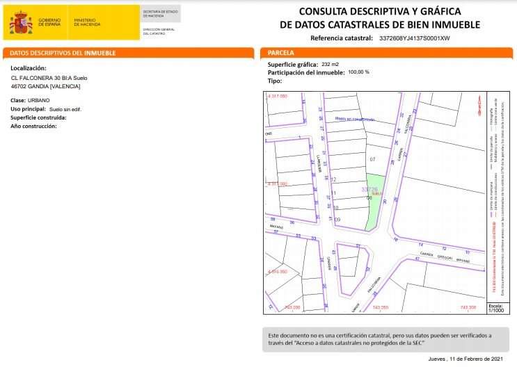 Urbano en venta en Gandía