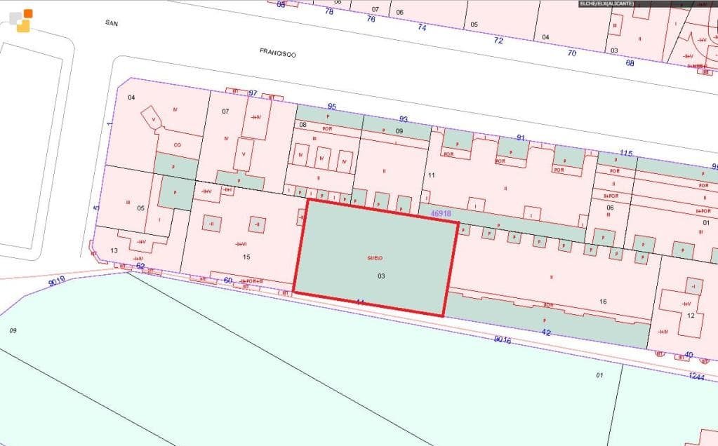 Urbano Solar en venta  en Calle Ancla El Elche Alicante