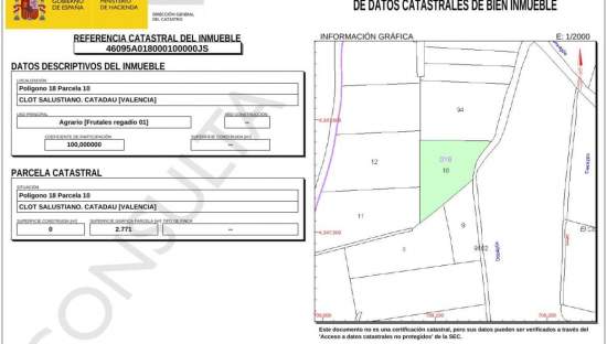No Urbanizable Rstico en venta  en  Botet Catadau Valencia