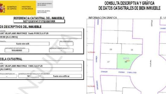 Solar en venta en Avenida Ant Vilaplana Martinez Ibi Alicante